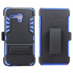 Wholesale Alcatel OneTouch Fierce XL 5054 Hard Shield Holster Combo Belt Clip Case (Blue)